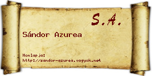Sándor Azurea névjegykártya